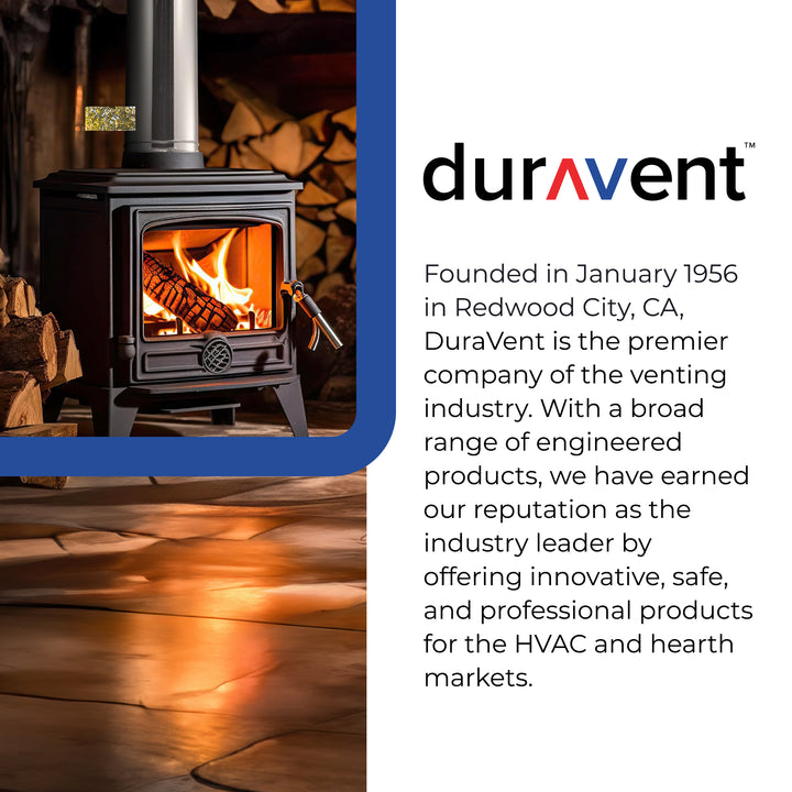 DuraVent DuraPlus Chimney Appliance Pipe, Stainless Steel, Double Wall, 6” x 12”