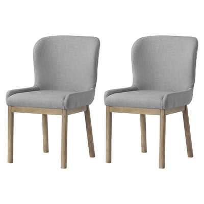 Maven Lane Gia Contemporary Dining Chair, Refined Grey w/Taupe Fabric (Open Box) - VMInnovations