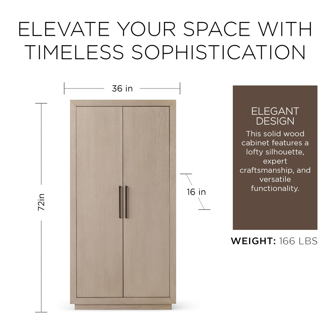 Maven Lane Uma Contemporary Wooden Cabinet in Refined White Finish - VMInnovations