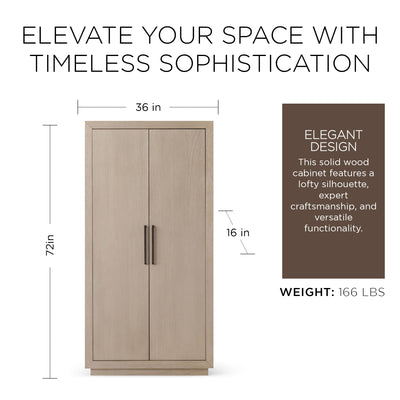 Maven Lane Uma Contemporary Wooden Cabinet in Refined White Finish - VMInnovations