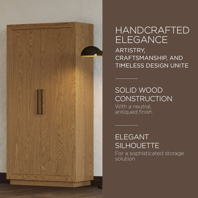 Maven Lane Uma Contemporary Wooden Cabinet in Refined Natural Finish - VMInnovations