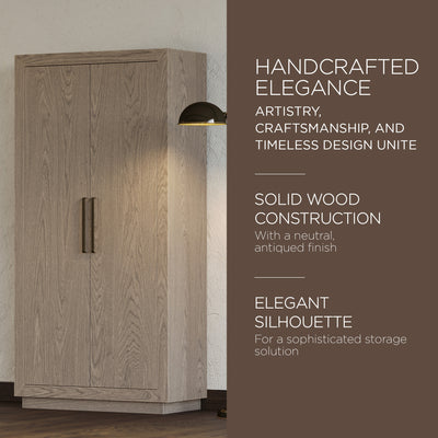Maven Lane Uma Contemporary Wooden Cabinet in Refined White Finish - VMInnovations