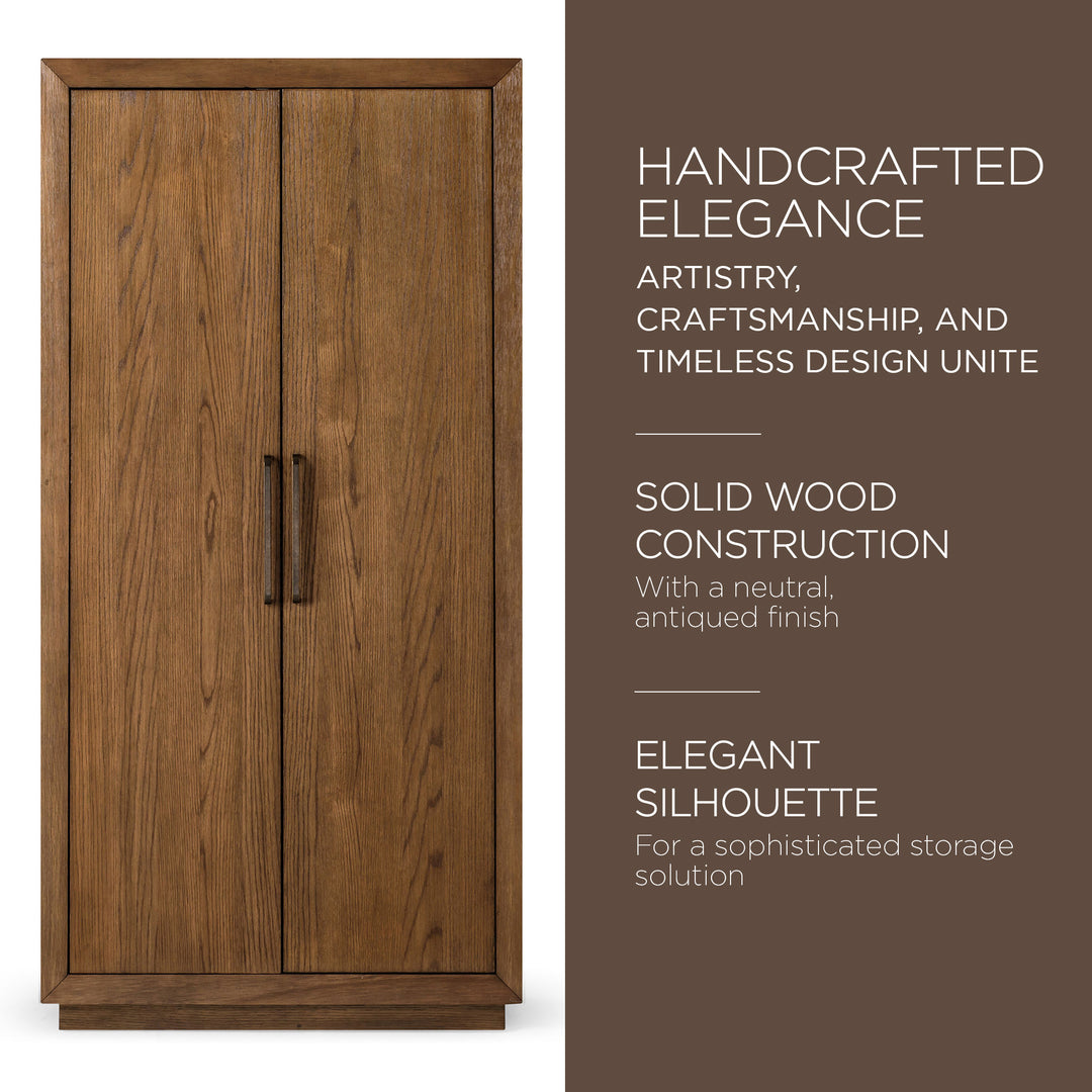 Maven Lane Uma Contemporary Wooden Cabinet in Refined Brown Finish