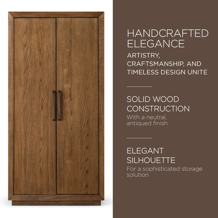 Maven Lane Uma Contemporary Wooden Cabinet in Refined Brown Finish