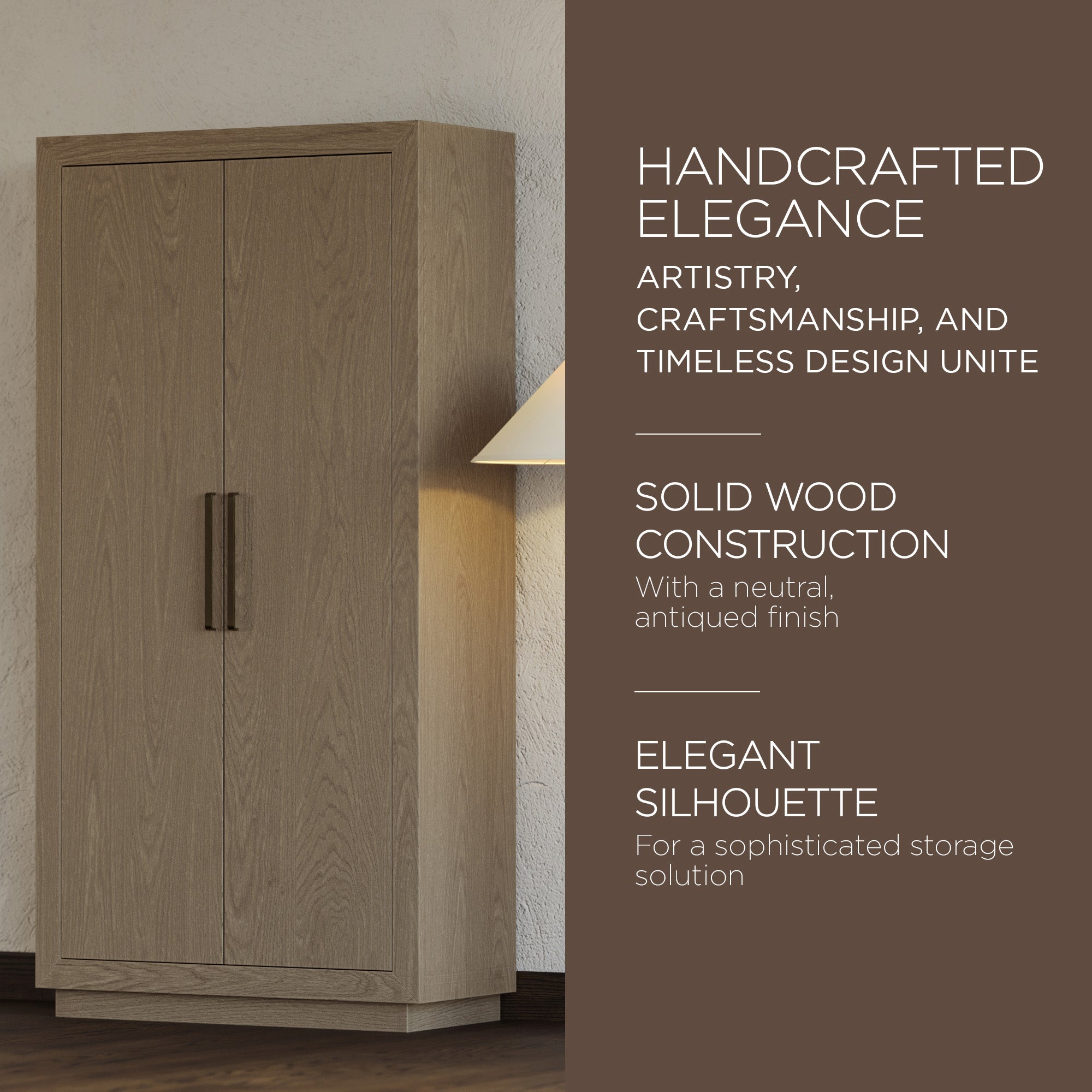 Maven Lane Uma Contemporary Wooden Cabinet in Refined Grey Finish - VMInnovations