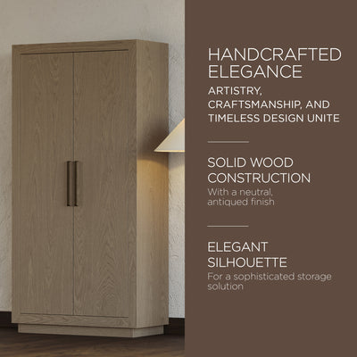 Maven Lane Uma Contemporary Wooden Cabinet in Refined Grey Finish - VMInnovations