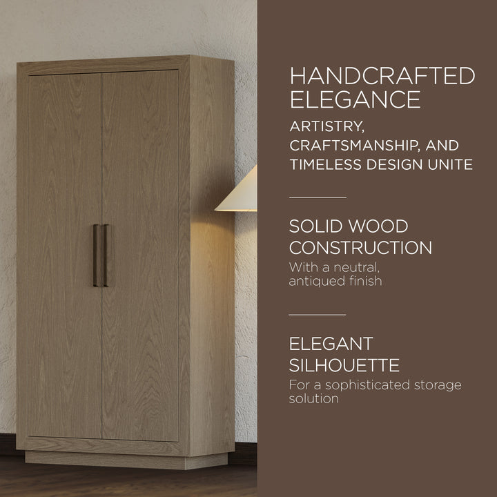 Maven Lane Uma Contemporary Wooden Cabinet in Refined Grey Finish