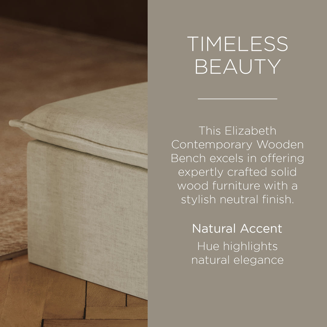 Maven Lane Claude Rustic Ottoman in Dove Fabric Upholstery (Used) - VMInnovations