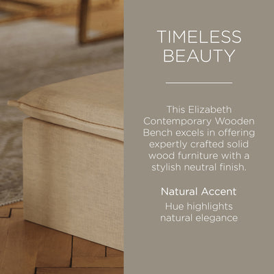 Maven Lane Claude Contemporary Ottoman in Taupe Fabric Upholstery (Open Box) - VMInnovations