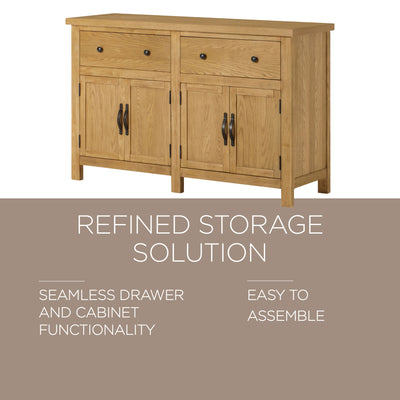 Maven Lane Felix Rustic Wooden Sideboard in Weathered Natural Finish (For Parts)