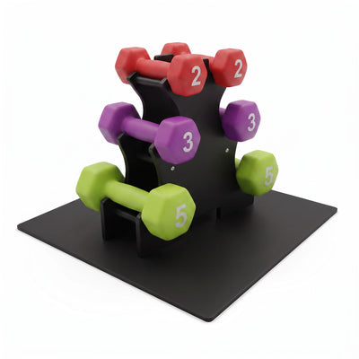Aurorafy Neoprene Dumbbell Workout Set & Rack, 2 lbs, 3 lbs, & 5 lbs, Multicolor