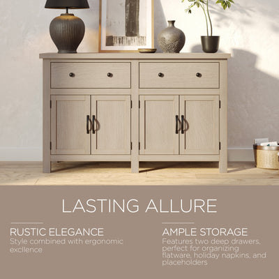 Maven Lane Felix Rustic Wooden Sideboard in Weathered Grey Finish (Used)