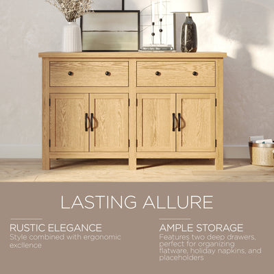 Maven Lane Felix Rustic Wooden Sideboard in Weathered Natural Finish (For Parts)
