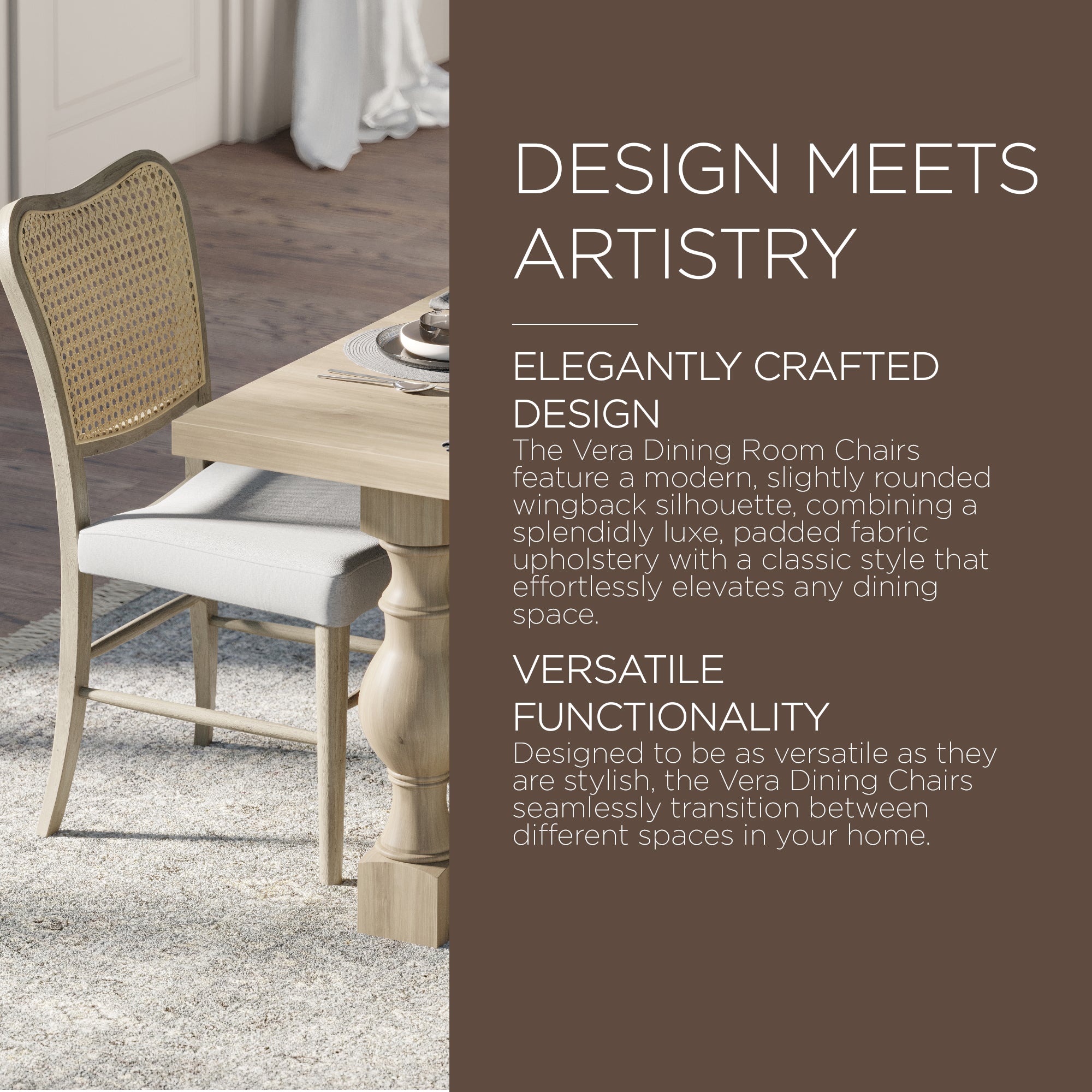 Maven Lane Wooden Dining Chair, Antique Grey & Slate Linen Fabric,2pc (Open Box) - VMInnovations