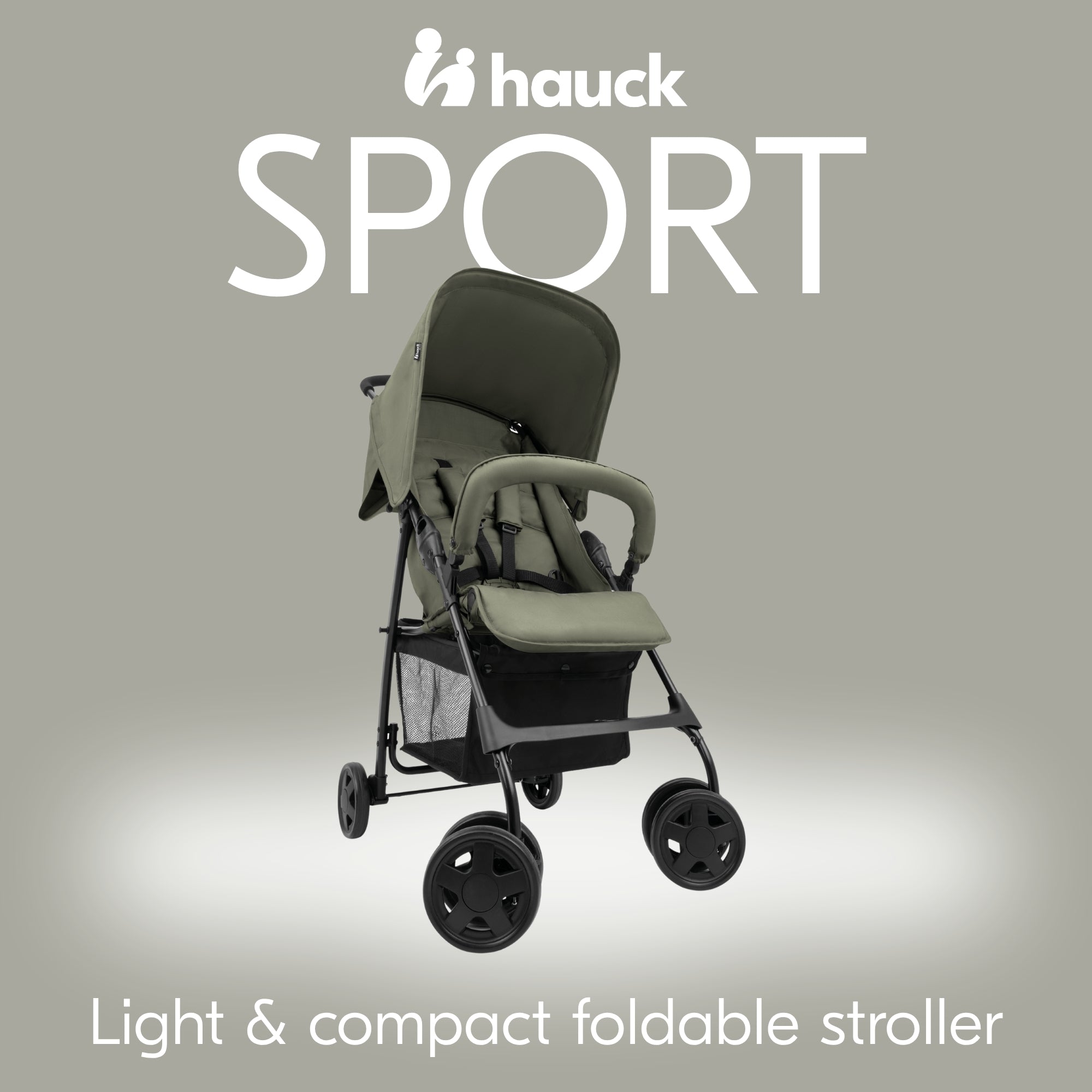 hauck Sport T13 Lightweight Compact Foldable Stroller Push Chair, Dark Olive