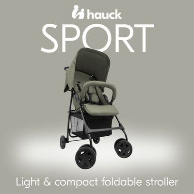 hauck Sport T13 Lightweight Compact Foldable Stroller Push Chair, Dark Olive