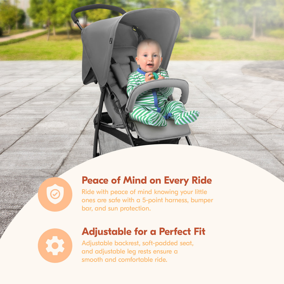 hauck Sport T13 Lightweight Compact and Foldable Stroller, Push Chair (Open Box)