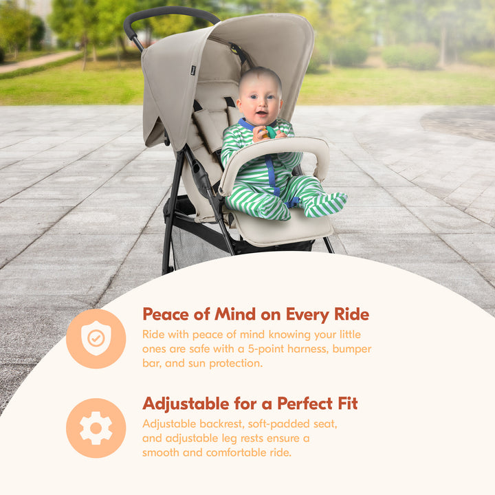 hauck Sport T13 Lightweight Compact and Foldable Stroller, Push Chair (Used)