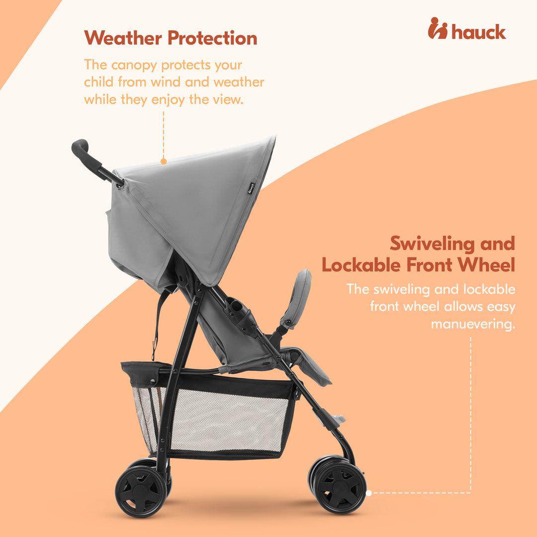 hauck Sport T13 Lightweight Compact and Foldable Stroller, Push Chair (Open Box)