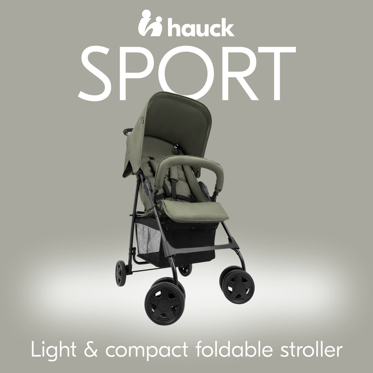 hauck Sport T13 Lightweight Compact Foldable Stroller Push Chair, Dark Olive