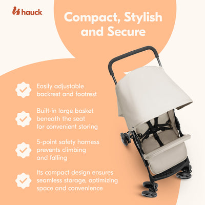hauck Sport T13 Lightweight Compact and Foldable Stroller, Push Chair (Used) - VMInnovations