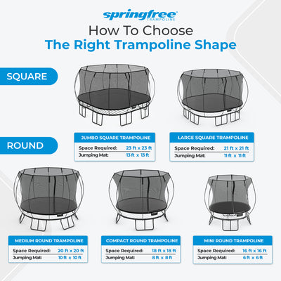 Springfree Trampoline 12'x19' Jumbo Oval Trampoline with 22'x29' Space Required