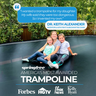 Springfree Trampoline 12'x19' Jumbo Oval Trampoline with 22'x29' Space Required