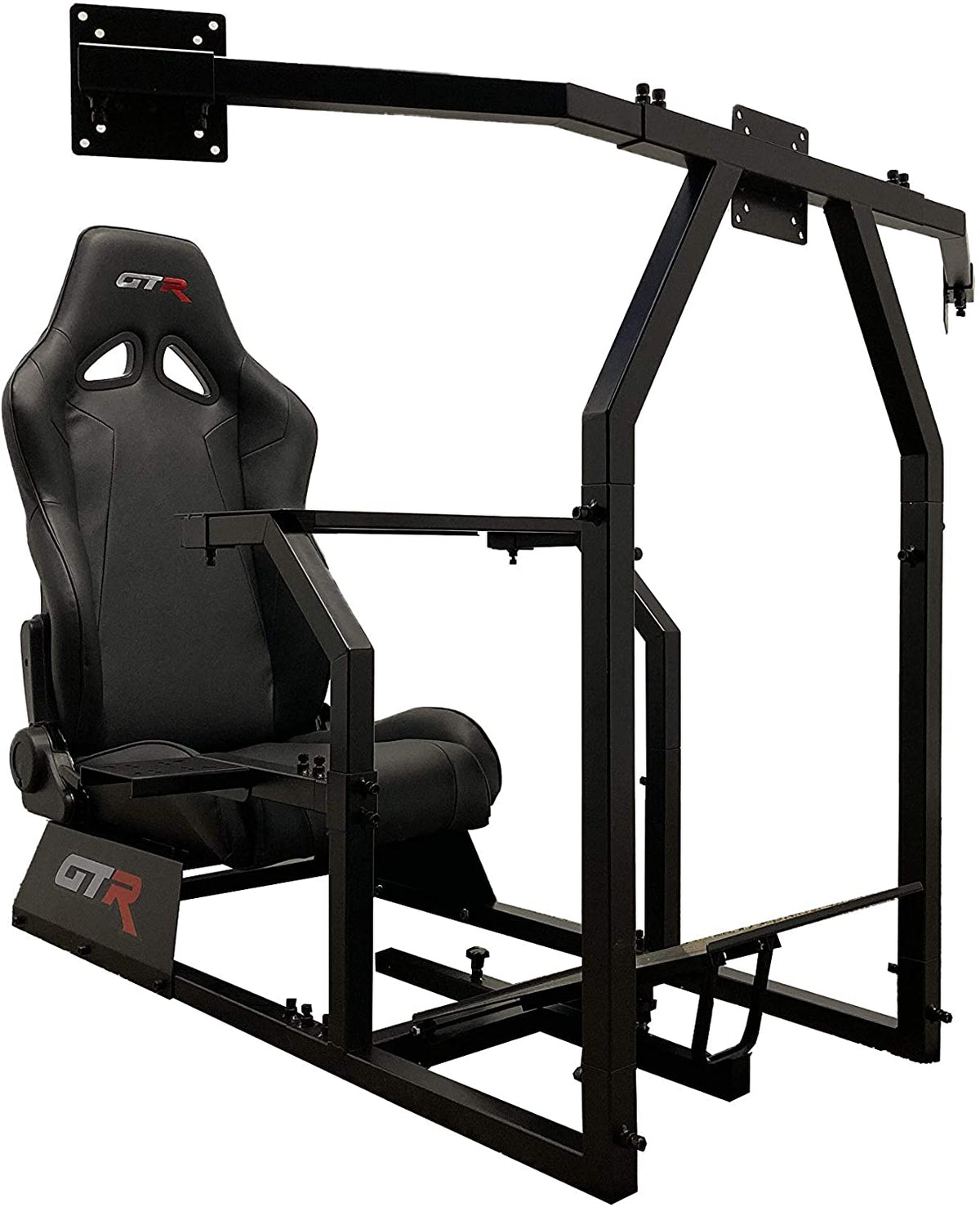 GTR Simulator Driving Simulator Cockpit w/3 24in Monitor Stands & Gaming Chair