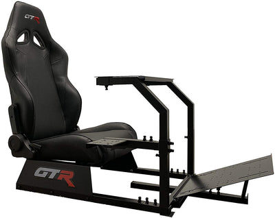 GTR Simulator Driving Simulator Cockpit w/3 24in Monitor Stands & Gaming Chair