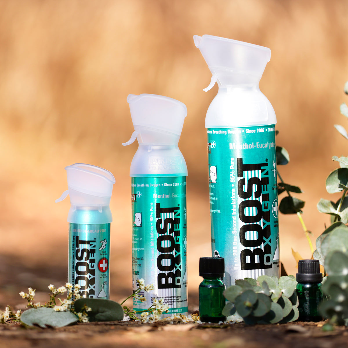 Boost Oxygen Natural Portable 5-Liter Pure Canned Oxygen Canister, Eucalyptus