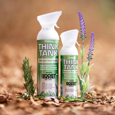 Boost Oxygen Think Tank Natural Portable 10 Liter Pure Canned Oxygen, Rosemary - VMInnovations