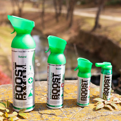 Boost Oxygen 10 & 2 Liter Natural Portable Pure Canned Oxygen Canister (5 Pack) - VMInnovations
