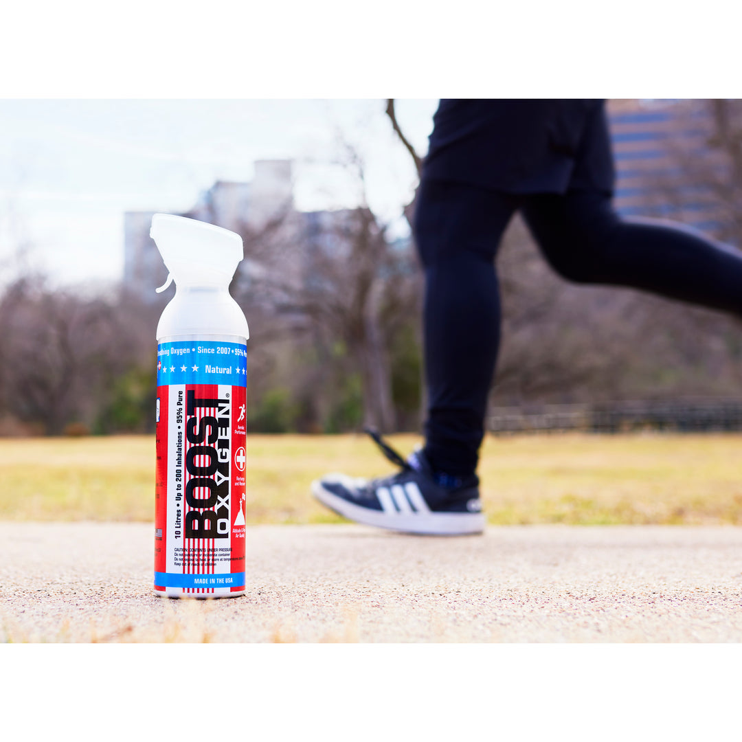 6 Pack 10L Boost Oxygen Stars and Stripes Pure Canned Oxygen Canister, Natural - VMInnovations