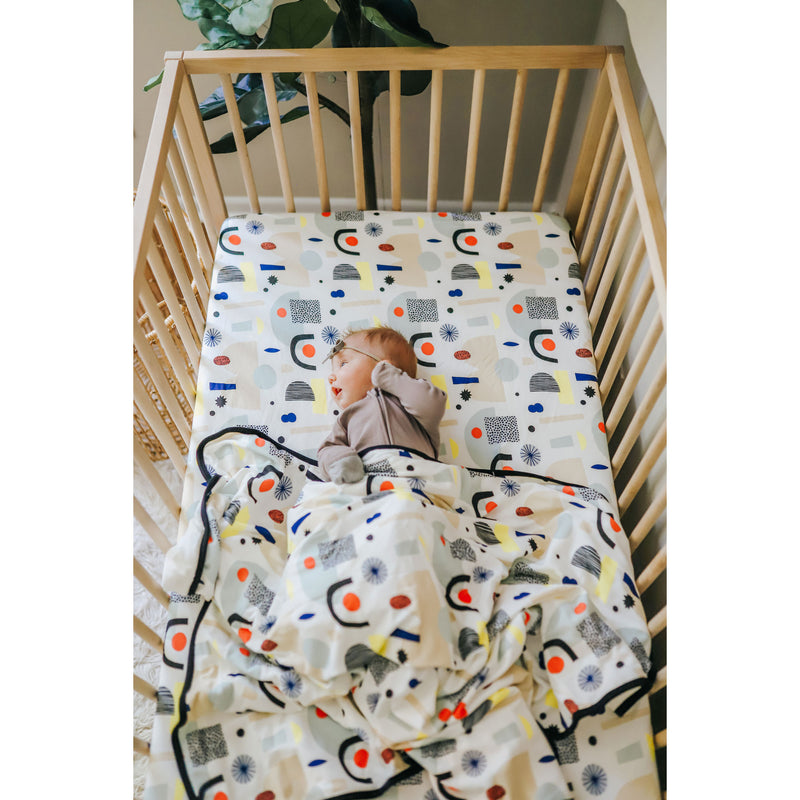 Goumikids 5 Piece Soft Organic Cotton Baby Nursery Crib Bedding Set, Dream Big