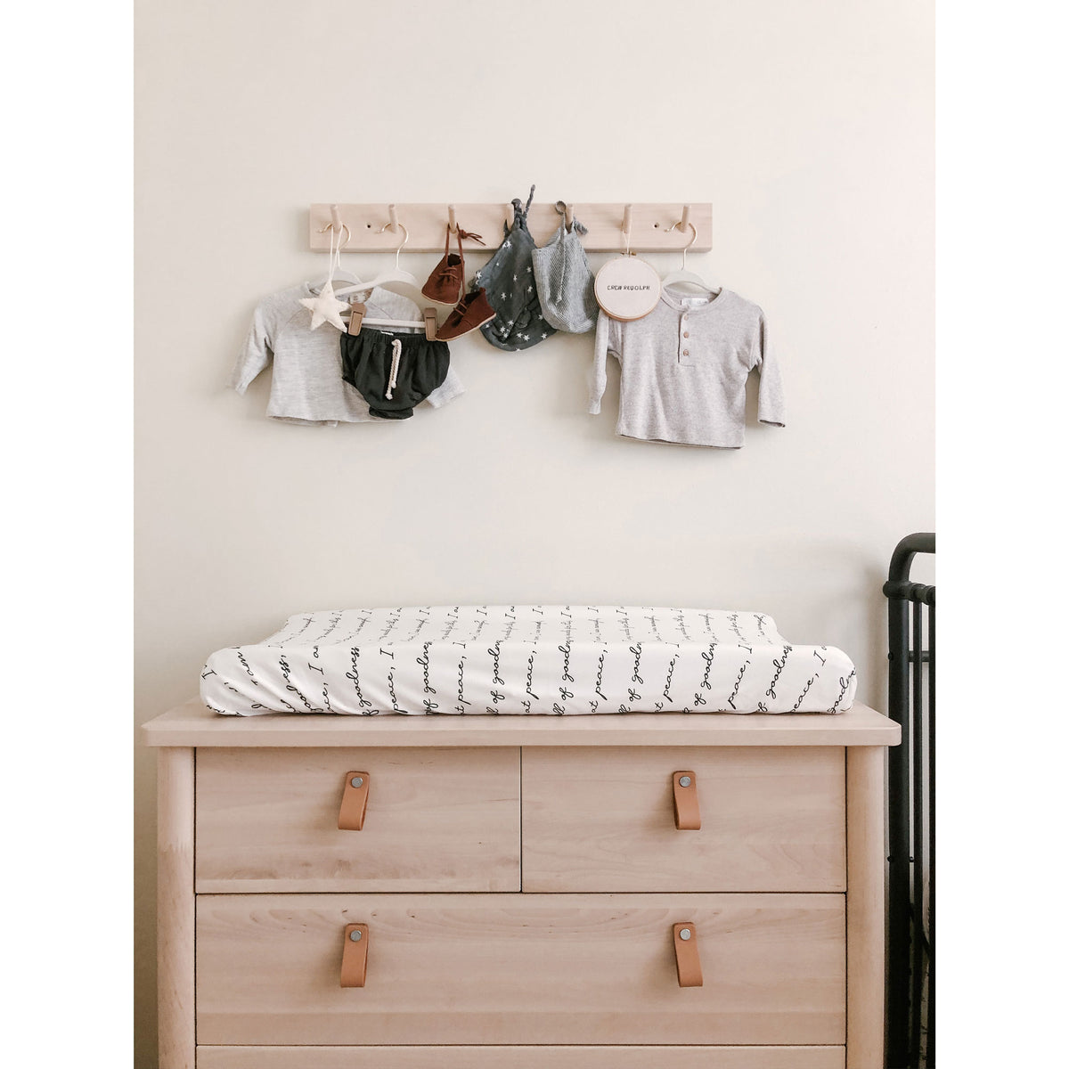 Goumikids Soft Organic Cotton Bamboo Baby Changing Pad Mat Cover, You are Loved