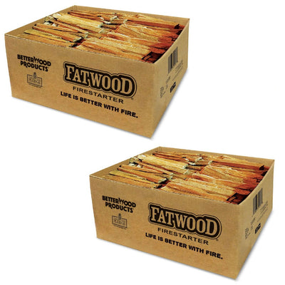 Betterwood Products Natural Hand Split Fatwood 35 Pound Firestarter (2 Pack)