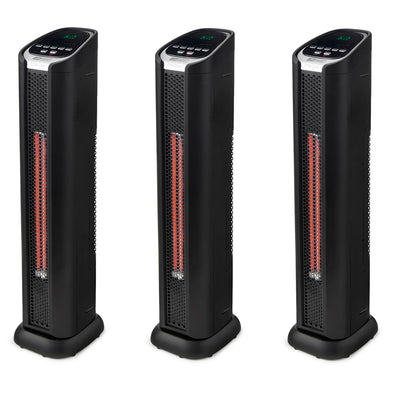 Lifesmart 2 Element Quartz Infrared Portable Tower Heater and Fan (3 Pack) - VMInnovations