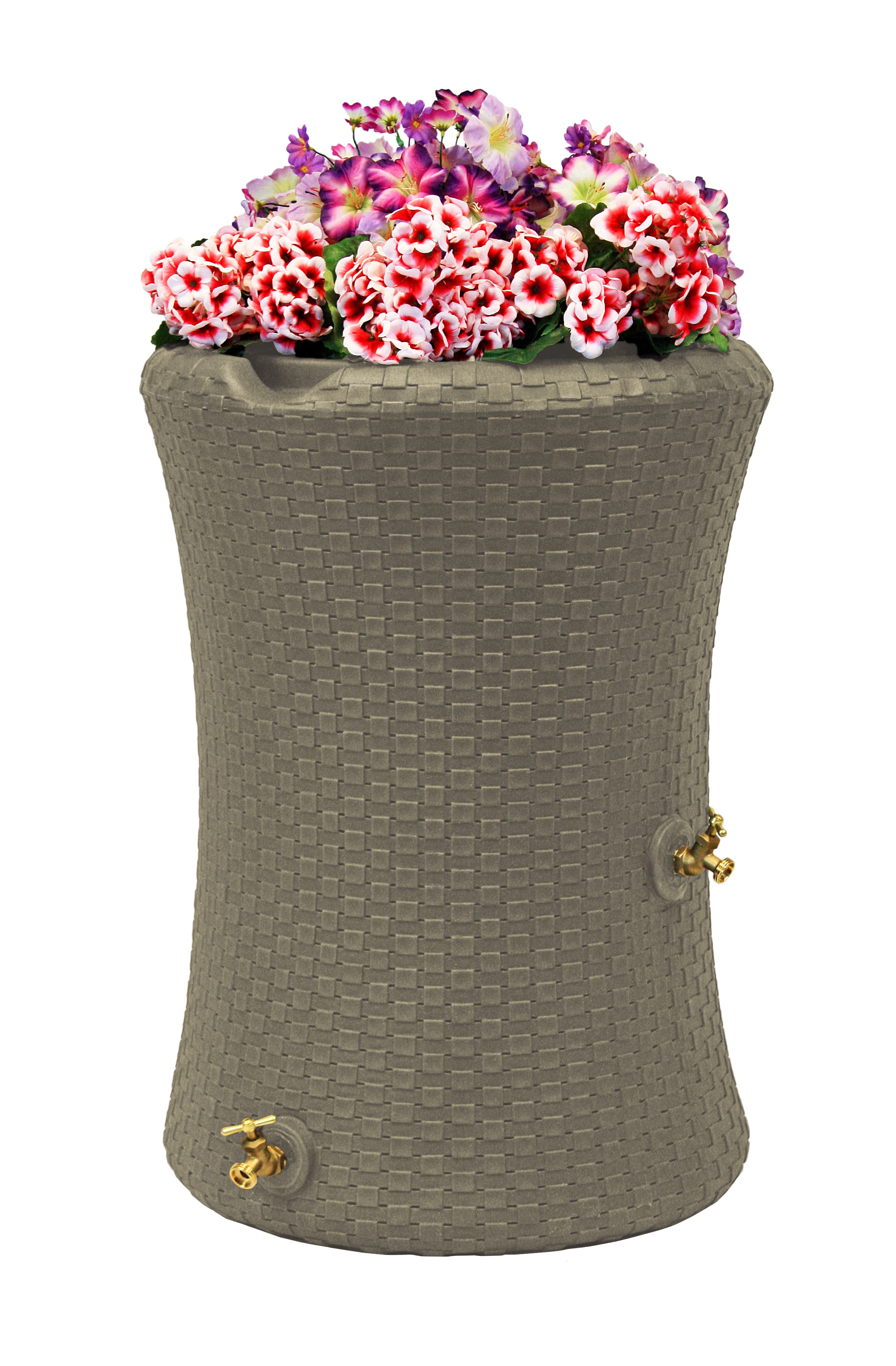 Good Ideas 50 Gallon Nantucket Rain Barrel Planter, Coyote Granite (Open Box)