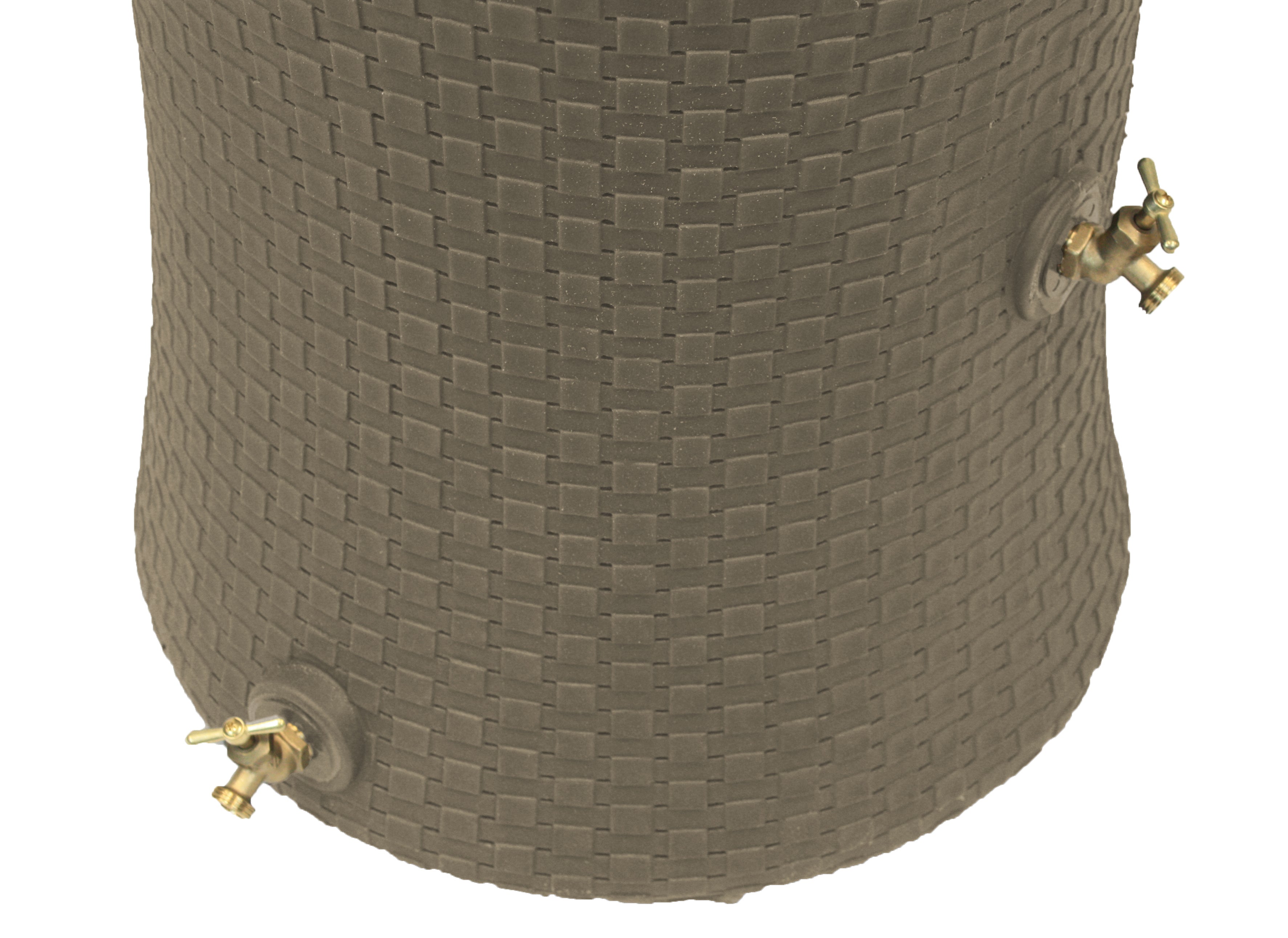 Good Ideas 50 Gallon Nantucket Rain Barrel Planter, Coyote Granite - VMInnovations