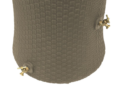 Good Ideas 50 Gallon Nantucket Rain Barrel Planter, Coyote Granite - VMInnovations