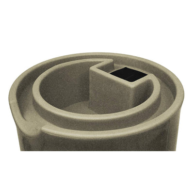 Good Ideas Impressions Reflections 50 Gallon Plant Rain Saver Barrel, Sandstone