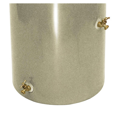 Good Ideas Impressions Reflections 50 Gallon Plant Rain Saver Barrel, Sandstone