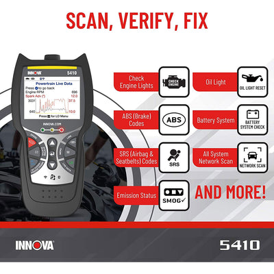 INNOVA CarScan Diagnostics Bluetooth Code Reader Automotive Scanner Tool (Used)