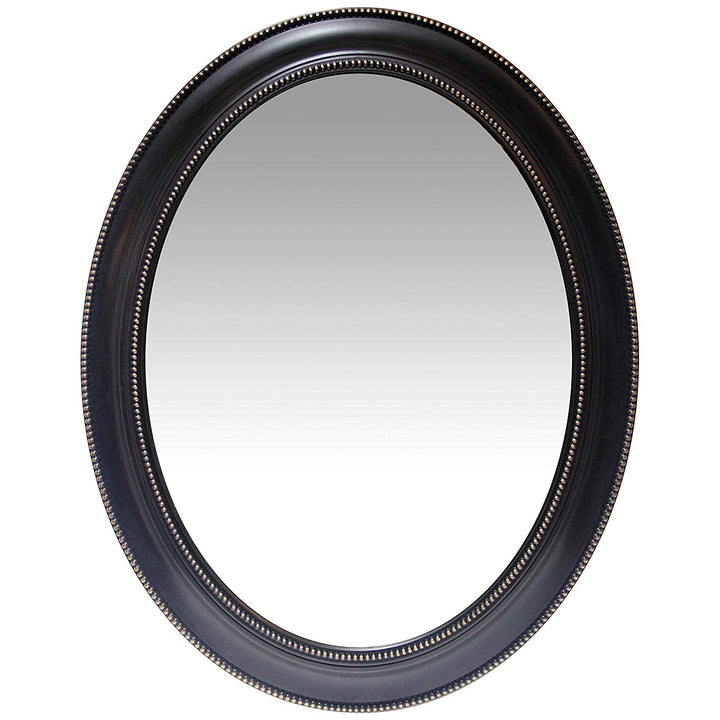 Infinity Instruments 30-Inch Sonore Oval Wall Hanging Mirror, Black (Open Box)