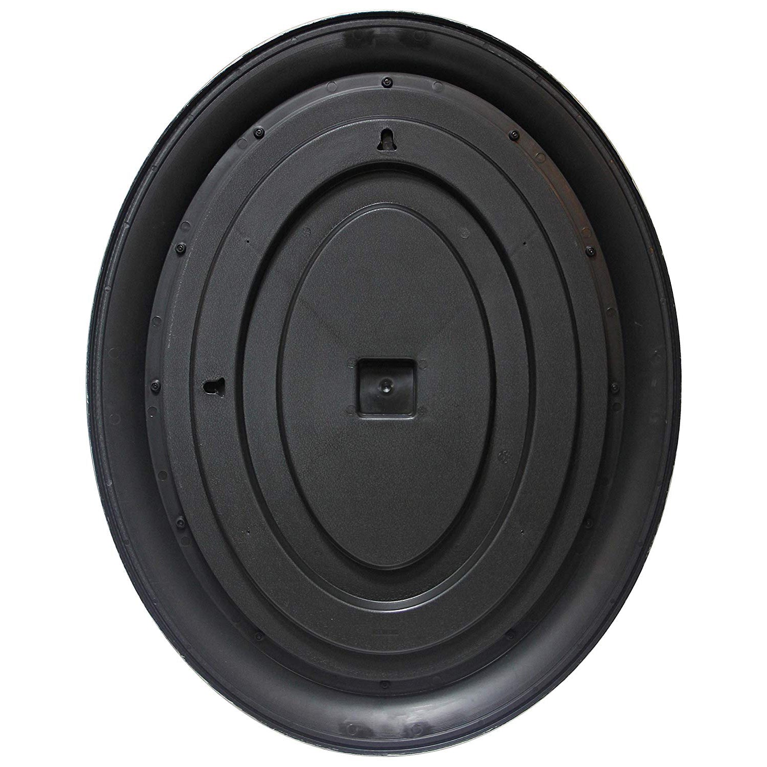 Infinity Instruments 30-Inch Sonore Oval Wall Hanging Mirror, Black (Open Box) - VMInnovations