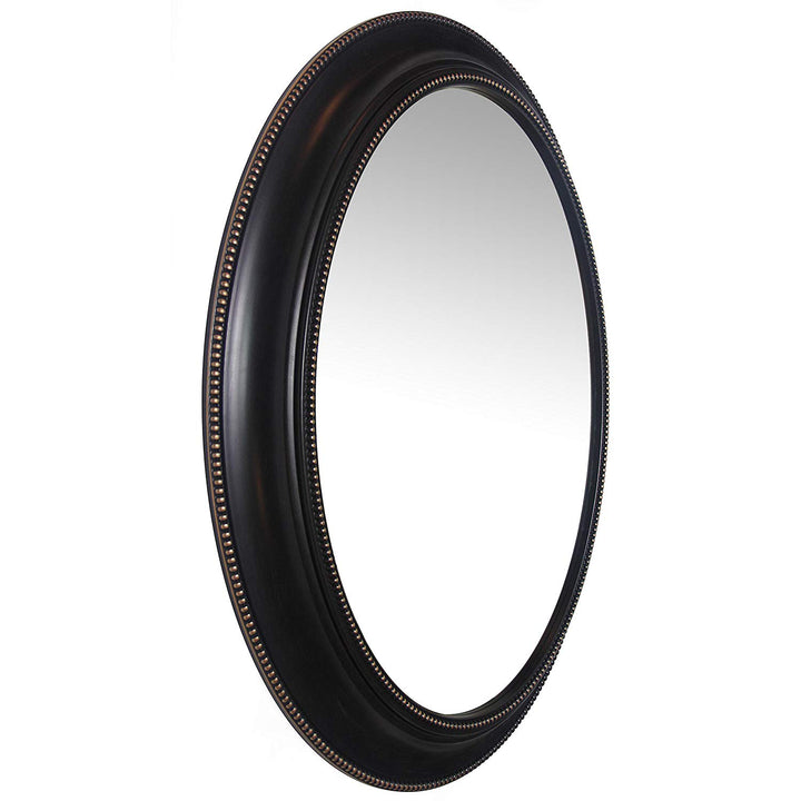 Infinity Instruments 30-Inch Sonore Oval Wall Hanging Mirror, Black (Open Box)