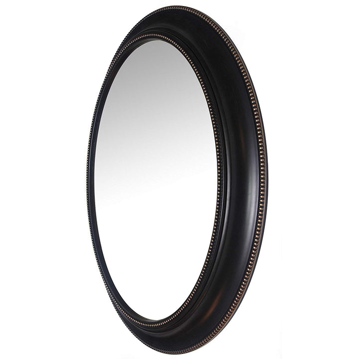 Infinity Instruments 30-Inch Sonore Oval Wall Hanging Mirror, Black (Open Box)