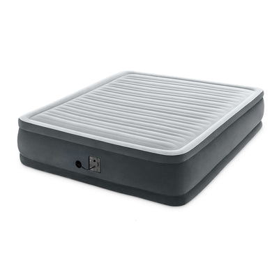 Intex Dura Beam Plus Series Comfort Plus Elevated Airbed w/ Built in Pump, King