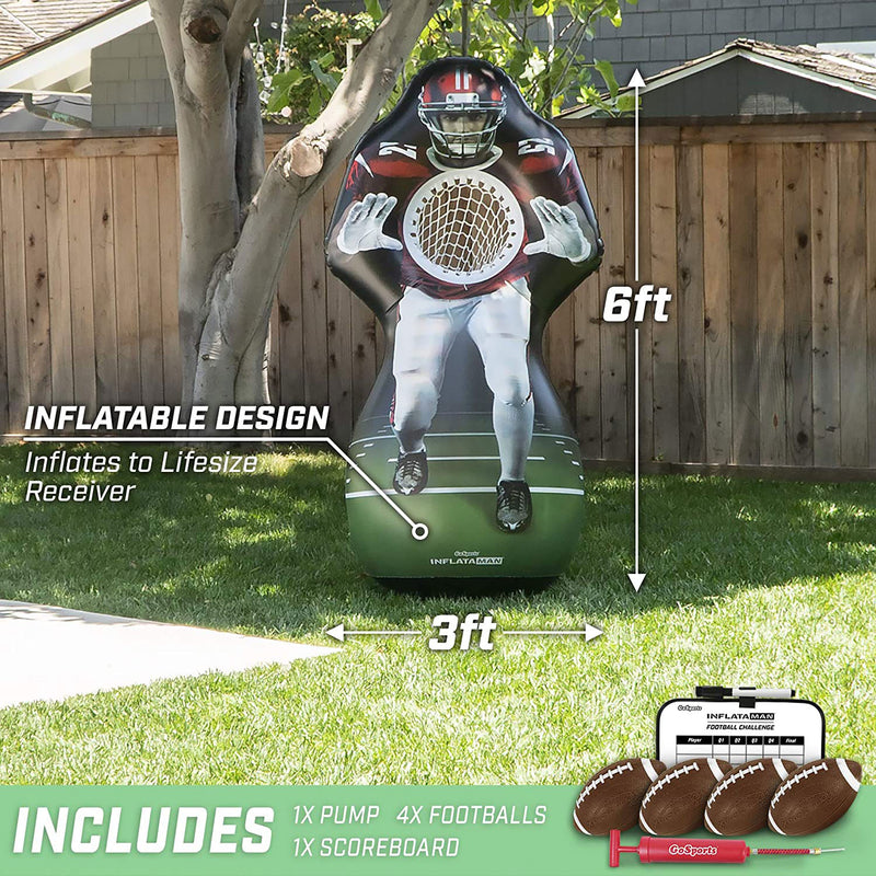 GoSports Inflataman 6 ft Football Touchdown Toss Backyard Game (Open Box)