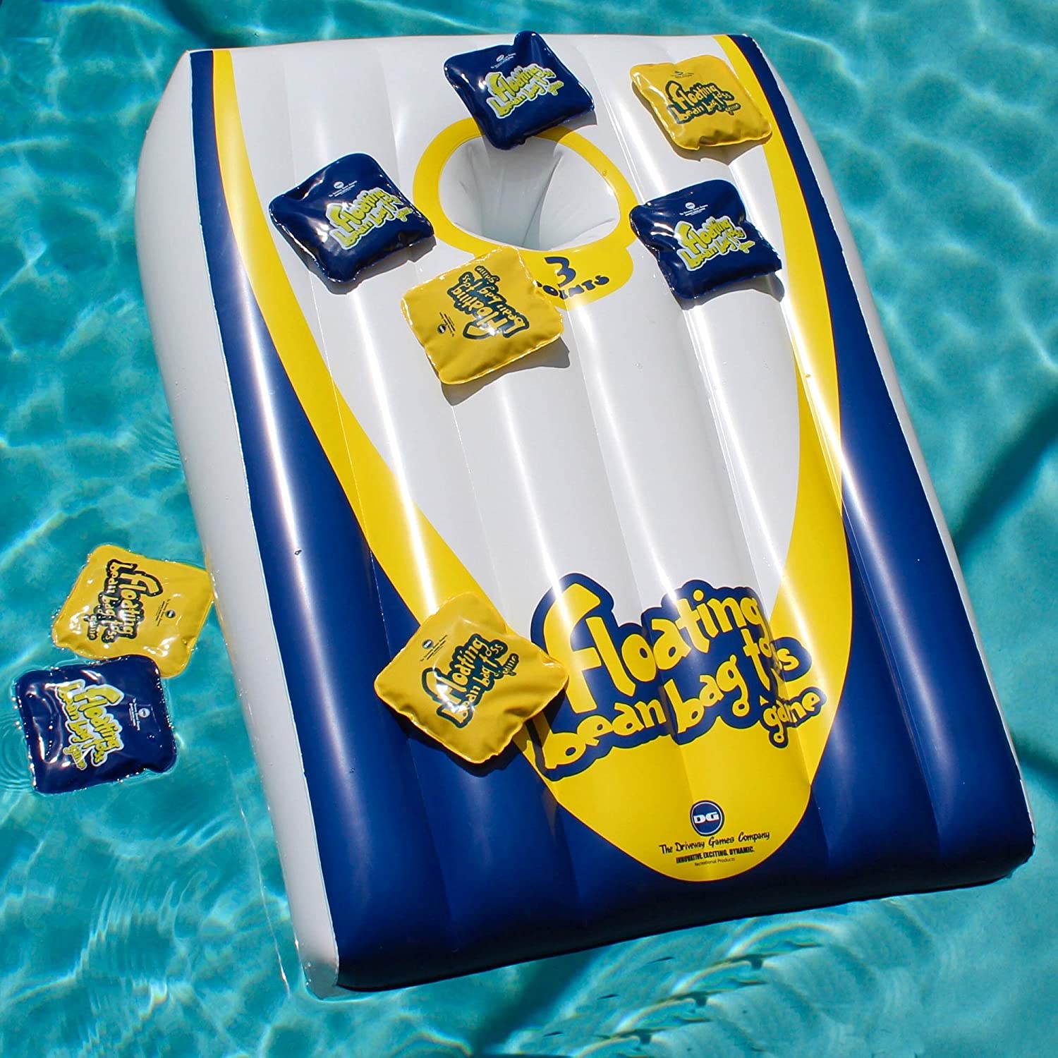 Driveway Games Floating Bean Bag Toss Inflatable Cornhole Game for Pool (Used) - VMInnovations